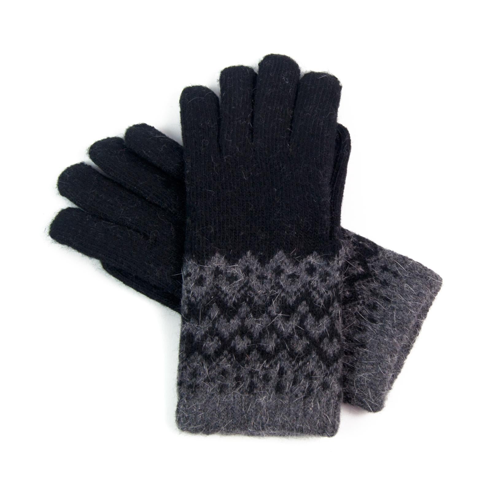 Hilde Gloves - Black & Dark Grey