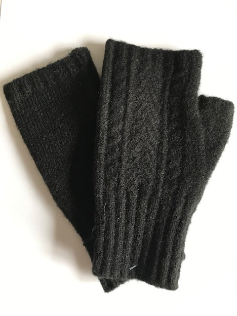 Mildred Fingerless Gloves - Black